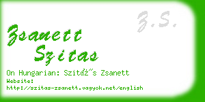 zsanett szitas business card
